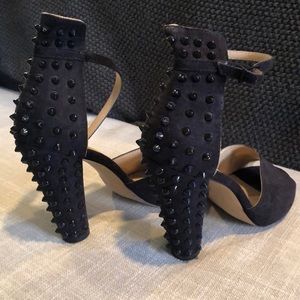 ZARA studded peep toe heels
